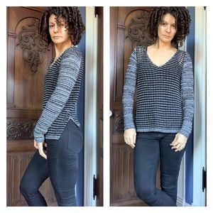 Helmut Lang Melange Open Knit Sweater Sz Sm
